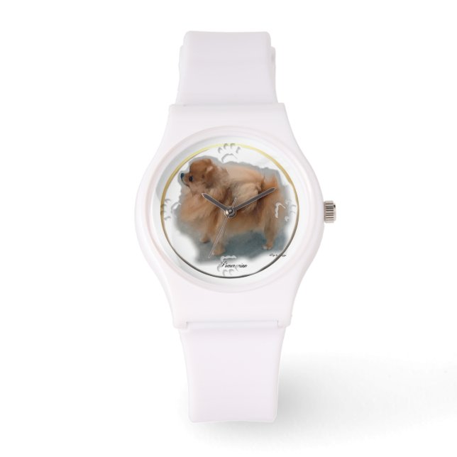 Reloj De Pulsera Regalos de arte de Pomerania (Anverso)