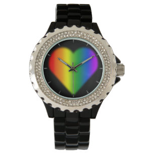 Reloj De Pulsera Regalos de observación de muñecas de amor arcoiris