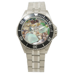 Reloj De Pulsera Regalos de observación personalizado de vidrio azu