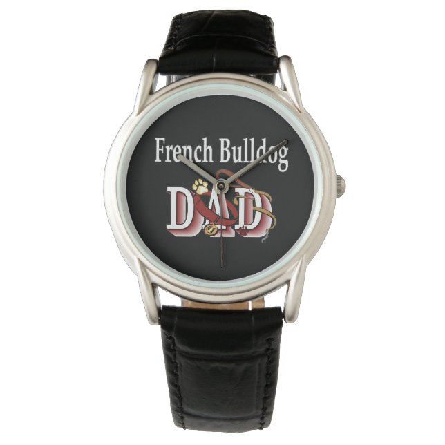 Reloj De Pulsera Regalos de papá de Bulldog francés (Anverso)