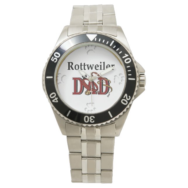 Reloj De Pulsera Regalos de papá de Rottweiler (Anverso)