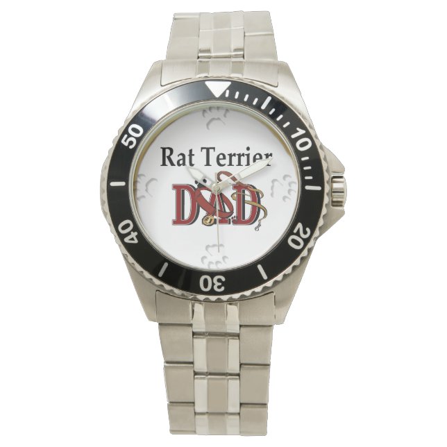 Reloj De Pulsera Regalos de Rat Terrier Dad (Anverso)