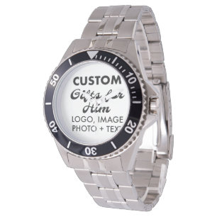 Reloj De Pulsera Regalos Personalizados de Silver Stainless Steless