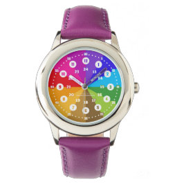 Reloj De Pulsera Regenbogen Lernuhr Armbanduhr 12 Stunden Anzeige