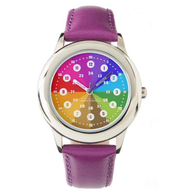 Reloj De Pulsera Regenbogen Lernuhr Armbanduhr 12 Stunden Anzeige (Anverso)