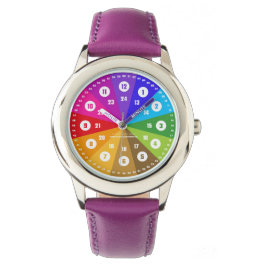 Reloj De Pulsera Regenbogen Lernuhr Armbanduhr 12 Stunden Anzeige