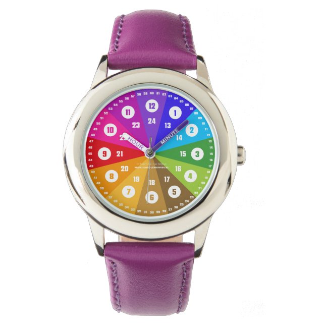 Reloj De Pulsera Regenbogen Lernuhr Armbanduhr 12 Stunden Anzeige (Anverso)