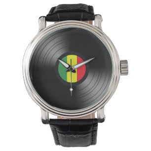 Reloj De Pulsera Reggae del vinilo