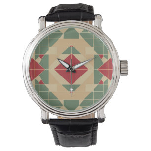 Reloj De Pulsera Reggae Geométrico Pastel Tile