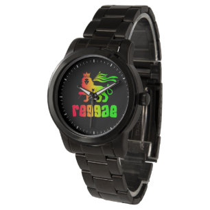 Reloj De Pulsera Reggae Rasta Lion