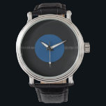 Reloj De Pulsera Registro de vinilo retro vintage (azul)<br><div class="desc">Diseño de récords de vinilo retro vintage, moda retro y moderna. Para los amantes del retro o de la música.</div>