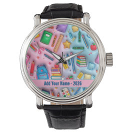 Reloj De Pulsera Regreso Personalizado a la Escuela 2026