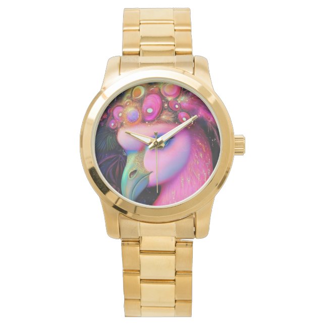 Reloj De Pulsera Reina de flamenco cósmico (Anverso)