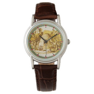 RELOJ DE PULSERA REINA DE LAS ABEJAS DORMIDAS EN EL SKEP / BEEKEEPE