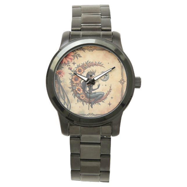 Reloj De Pulsera Reina del Cresciente de Girasol (Anverso)