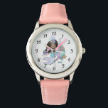 Reloj De Pulsera Reino de la sirena de acuarela personalizada<br><div class="desc">Añada el nombre de su hijo a esta preciosa sirena acuática mágica bajo el agua. Un regalo perfecto para el cumpleaños,  el regreso a la escuela o los Navidades. Guardia infantil. Elige tu propio color de banda de reloj.</div>