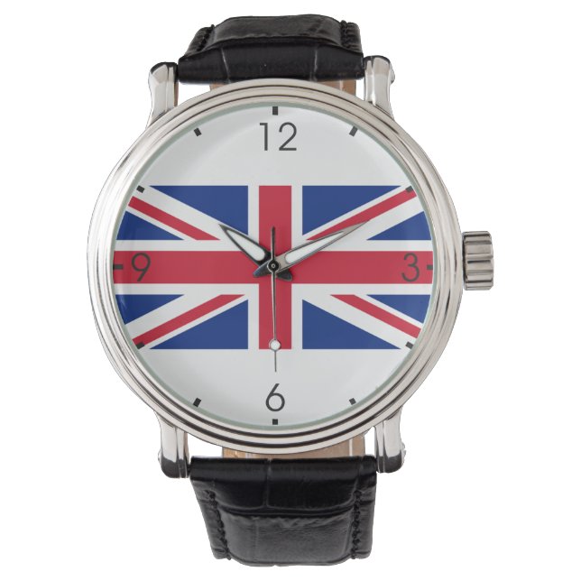 Reloj De Pulsera Reino Unido (Bandera Británica) (Union Jack) (Rein (Anverso)