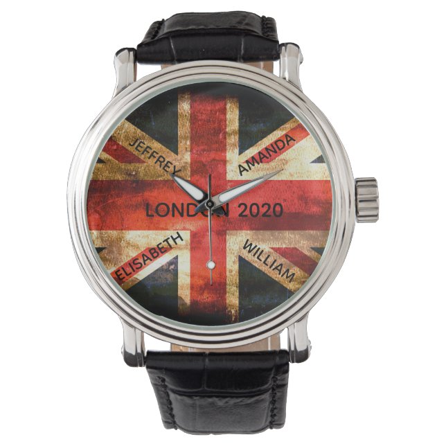 Reloj De Pulsera Reino Unido Londres Bandera de Jack (Anverso)