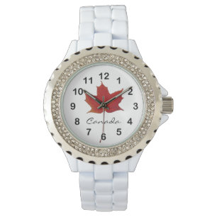 Reloj De Pulsera Rel Maple Canadian fall leaf