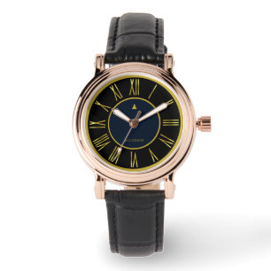 Reloj De Pulsera Relieve metalizado dorado Luxury Watch