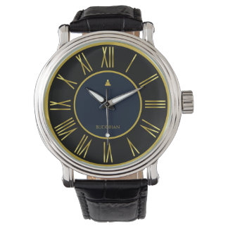Reloj De Pulsera Relieve metalizado dorado Luxury Watch
