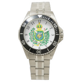 Reloj De Pulsera Relógio com Brasão da Bandeira Imperial.