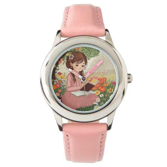 Reloj De Pulsera relógio de menina no jardim (Anverso)