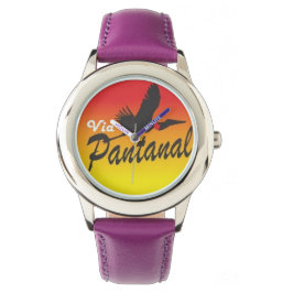 Reloj De Pulsera Relógio Infantil Roxo de Aço Inoxidável 