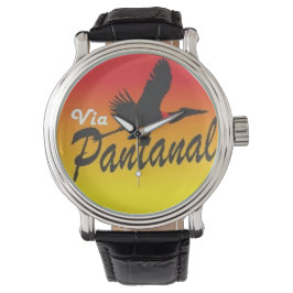 Reloj De Pulsera Relógio Masculino de Couro Vintage Via Pantanal