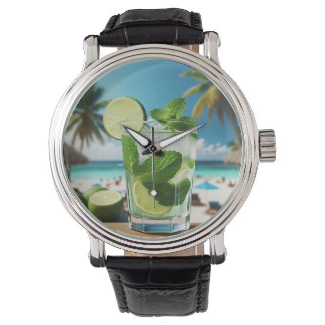Reloj De Pulsera Relógio Personalizado Diferente Fundo Caipirinha (Anverso)