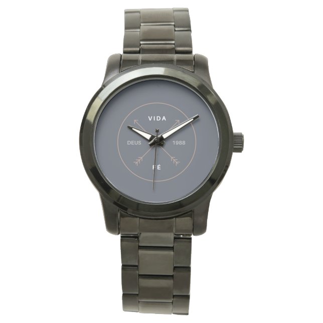 Reloj De Pulsera relógio Unisex Grande Preta (Anverso)