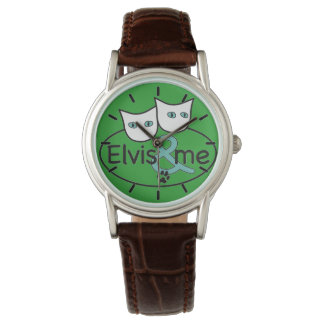 Reloj De Pulsera "Reloj de hombres de Elvis y yo, correa de cuero m