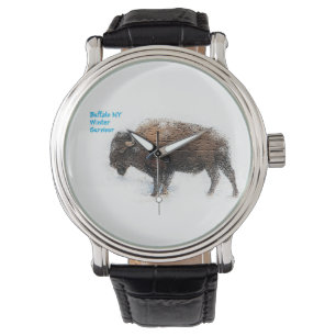Reloj De Pulsera "Reloj del superviviente del invierno del búfalo 