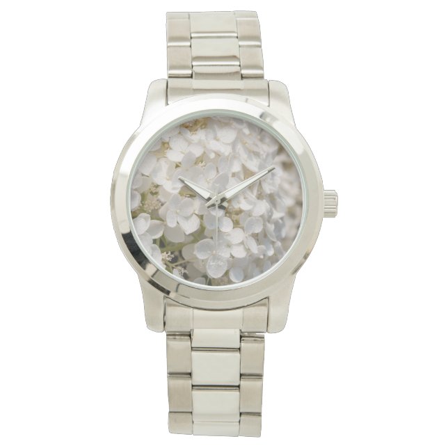 Reloj De Pulsera reloj, flor blanca (Anverso)