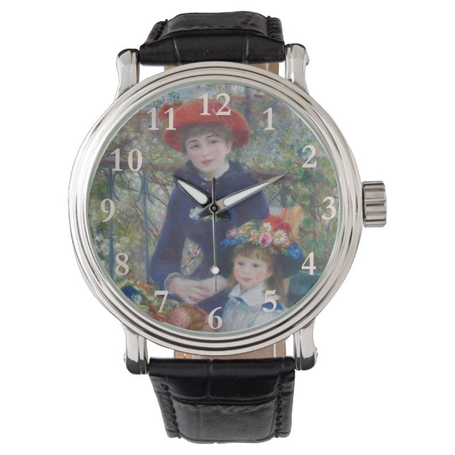Reloj De Pulsera Renoir Dos Hermanas Terraza Impresionismo Francés (Anverso)