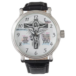 Reloj De Pulsera Representación de Jesús en la cruz