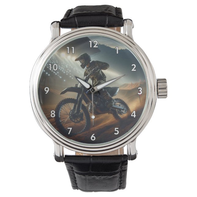 Reloj De Pulsera Representación digital de la competencia MotoCross (Anverso)