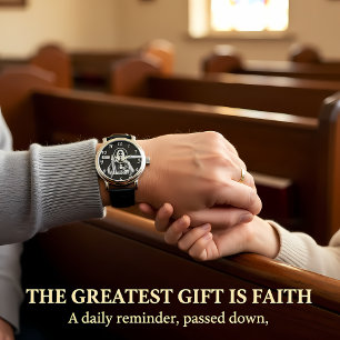 Reloj De Pulsera Representación dorada de Jesús en el arte religios