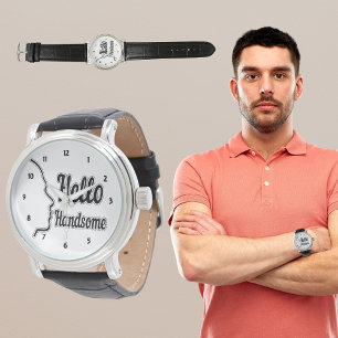 Reloj De Pulsera Reseña del perfil de la tipografía y la cara de He