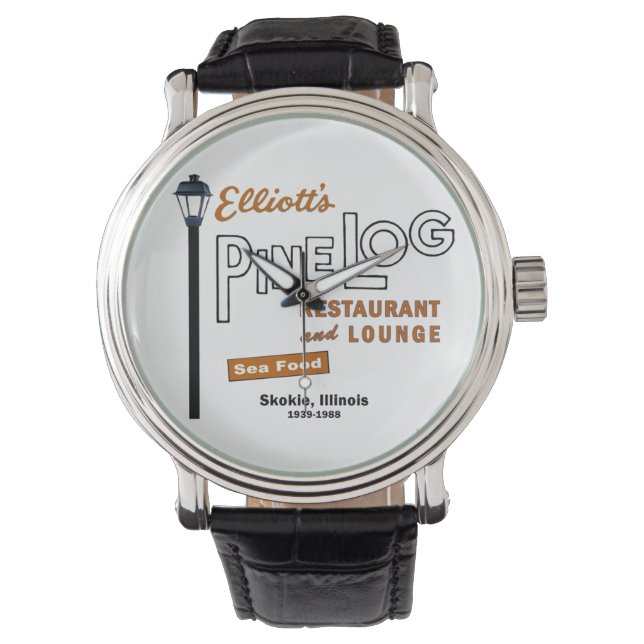 Reloj De Pulsera Restaurante Elliott's Pine Log, Skokie, IL. 1939-8 (Anverso)