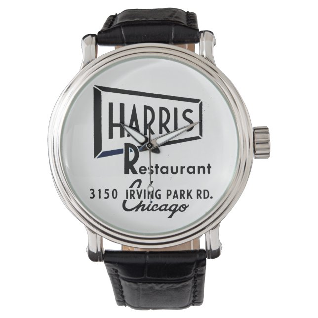 Reloj De Pulsera Restaurante Harris, Chicago, Illinois (Anverso)