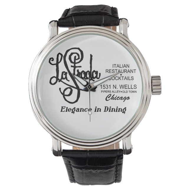 Reloj De Pulsera Restaurante La Strada, Old Town, Chicago, IL (Anverso)