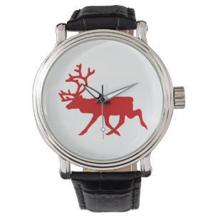 Reloj De Pulsera Resto Rojo / Silhouette Caribou