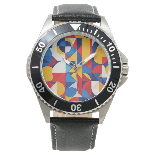 Reloj De Pulsera Resumen Bauhaus Arte Geométrico (Anverso)