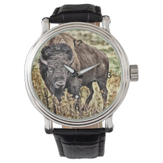 Reloj De Pulsera Resumen Búfalo Occidental