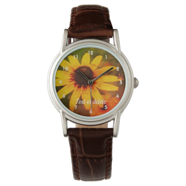 Reloj De Pulsera Resumen De Bee On Black Eyed Susan Flower (Anverso)
