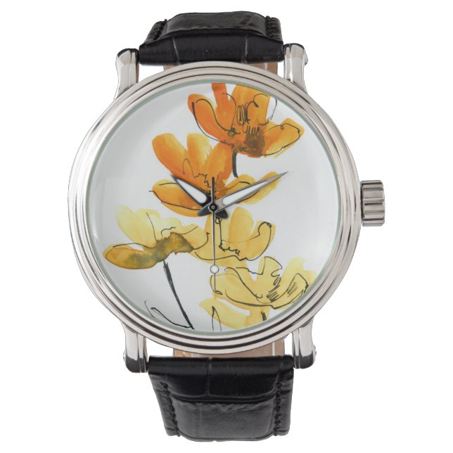 Reloj De Pulsera Resumen de fondo floral (Anverso)