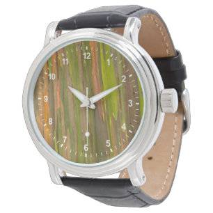 Reloj De Pulsera Resumen de la corteza de eucalipto