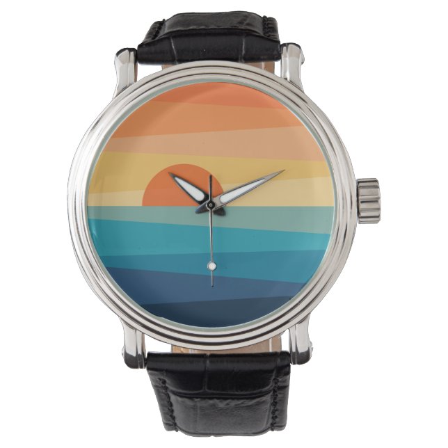 Reloj De Pulsera Resumen de la salida solar geométrica (Anverso)