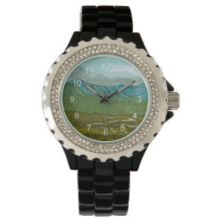 Reloj De Pulsera Resumen de montañas y ríos de Denali